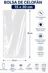 Bolsa Celofan 15x30cm