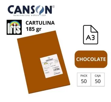 [700034] CARTULINA CANSON IRIS A3 CHOCOLATE 180G 