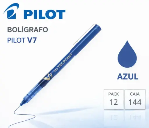 [080189] BOLÍGRAFO PILOT V7 AZUL