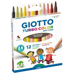 Rotulador Giotto Turbo Color Skin Tones 12 Colores