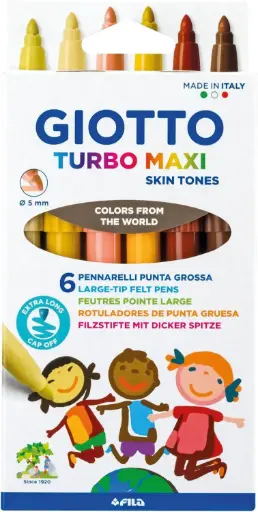 [826251] ROTULADOR GIOTTO TURBO MAXI SKIN TONES  6 UDS