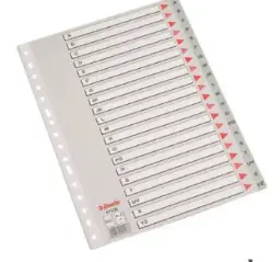 Separadores Folio A-Z  Plastico Esselte