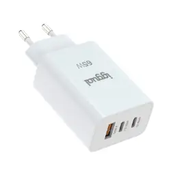 Cargador Triple Usb-A + 2 X Usb-C Gan 65w Iggual