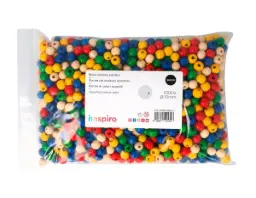 Cuenta Madera Bola Mix 10mm 1000uuds