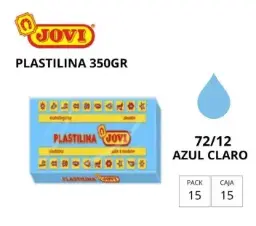 Plastilina Jovi Grande 72 Azul Claro 350 G