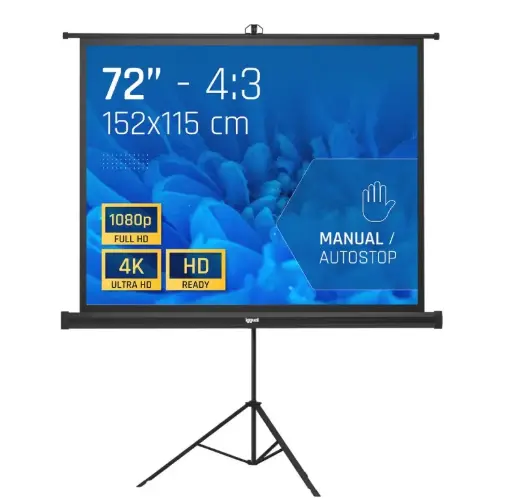[827037] PANTALLA DE PROYECCIÓN CON TRÍPODE 72" IGGUAL PSITS152