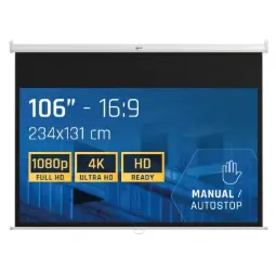 Pantalla Manual 16:9 106" 234x131 Cm Iggual