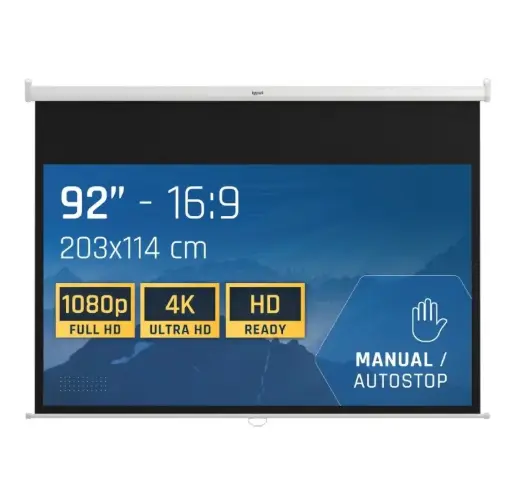 [827044] PANTALLA MANUAL 16:9 92" IGGUAL 203x114 CM 