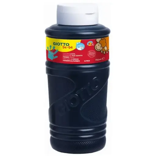 [826511] PINTURA GIOTTO DEDOS BE-BE 750ML NEGRA