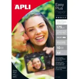 Papel Fotográfico Apli Easynplus A4 175g Doble Cara 10 Hojas