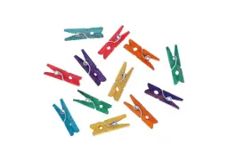 Pinzas Madera Pequeña Colores 25x3 45ud