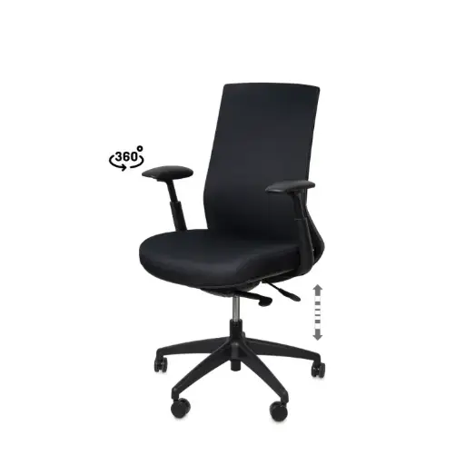 [541004] SILLA OFICINA LANCASTER NEGRO - SOMCASA