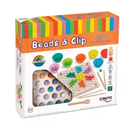 Juego De Motricidad Fina Con Bolas Y Pinza-Madera