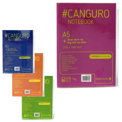 [002529] LIBRETA A5 CANGURO 70G 32H HORIZONTAL