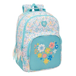 Mochila Doble Adaptable A Carro Reciclado Moos "fiori"