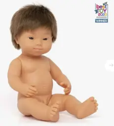 Muñeco Baby Caucasico Sindrome Down  38cm