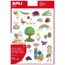 Gomets Apli Temáticos Primavera 3 Hojas 66 Gomets
