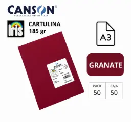 Cartulina Canson Iris A3 Granate
