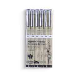Rotuladores Calibrados Pigment Fineliner 6 Uds Raylu