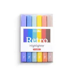 Marcador Fluorescente Highlight Retro 6 Uds Raylu