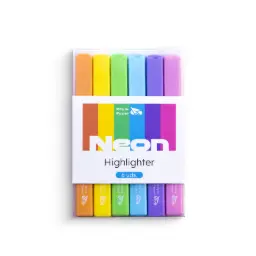 Marcador Fluorescente Highlight Neon 6 Uds Raylu