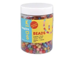 Cuentas Cubos,letrascolores 6mm,1000ud,aprox