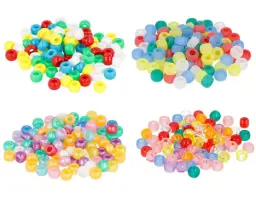 Cuentas Multicolor 9mm 4 Bolsas De 400ud.1600ud