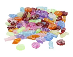 Cuentas De Plastico Marinas Multicolor 12-7mm.500ud