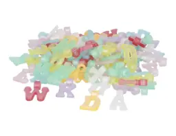 Colgante De Plastico Letras Nacarado 17mm.500ud