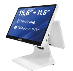 IGGUAL TPV DUAL 15,6" + 11,6" i5 8350U 8GB + 256GB SSD WINDOWS 11 PRO BLANCO