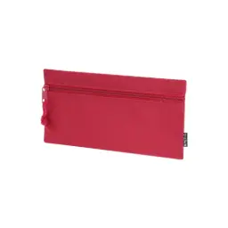 Portatodo Liso 1 Cremallera Rojo 22x11