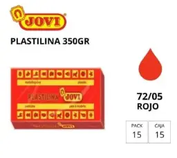 Plastilina Jovi Grande 72 Rojo 350g