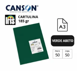 Cartulina Canson Iris A3 Verde Abeto