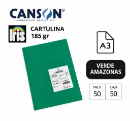 Cartulina Canson Iris A3 Verde Amazonas
