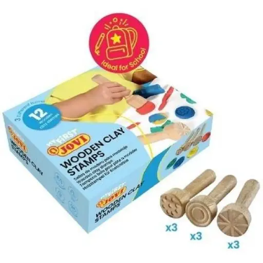 [649489] PLASTILINA JOVI BABY 12 SELLOS DE MADERA SURTIDAS MY FIRST PLASTILINA BABY JOVI