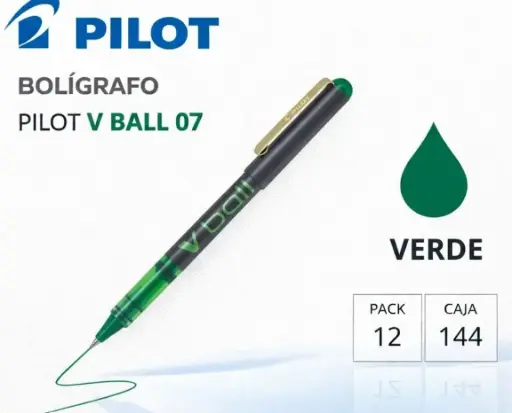 [119404] BOLÍGRAFO PILOT V-BALL 07 VERDE
