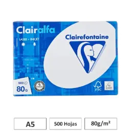 Papel Clairalfa Blanco A5 80g 500 Hojas