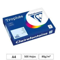 Papel Azul Pastel A4 500 Hojas 80g Clairefontaine
