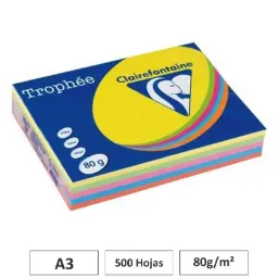 Papel 5 Colores Intensos A3 80g 500 Hojas