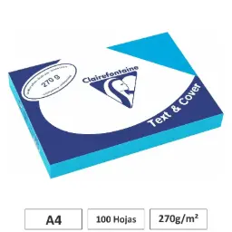 Cartulina Azul A4 100 Hojas 270g Clairefontaine