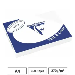 Cartulina Blanco A4 100 Hojas 270g Clairefontaine