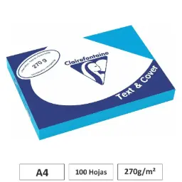 Cartulina Azul A4 100 Hojas 270g Clairefontaine