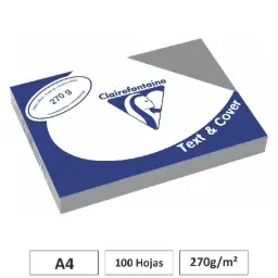 Cartulina Gris A4 100 Hojas 270g Clairefontaine
