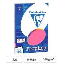 Papel Fucsia A4 160g 50 Hojas