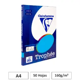 Papel Azul Turquesa A4 50 Hojas 160g Clairefontaine