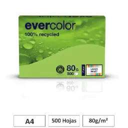 Papel Reciclado Verde Lima A4 80g 500 Hojas