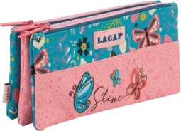 Estuche Portatodo Lacap Butterfly 3 Bolsillos Ind. - Sportandem