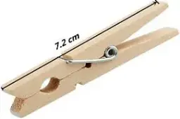 Pinza 7,5 Madera Natural Pack 20uds.
