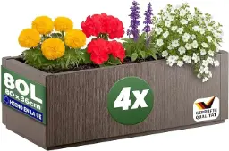 Jardinera Exterior 80l Drenaje Incorporado