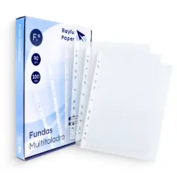 Fundas Multitaladro Piel Naranja Folio 90 Micras 100 Unidades Raylu